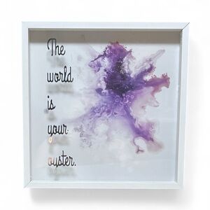 The World Is Your Oyster Glass Print Framed Wall Art